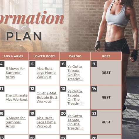 body transformation workout plan